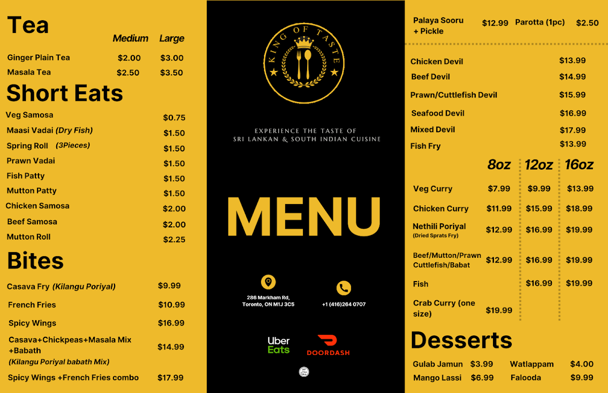 Menu King Of Taste-2